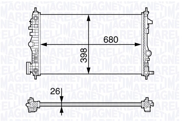 MAGNETI MARELLI Vízhűtő BM1415_MM