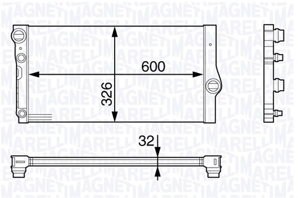 MAGNETI MARELLI Vízhűtő BM1422_MM