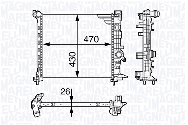 MAGNETI MARELLI Vízhűtő BM1434_MM