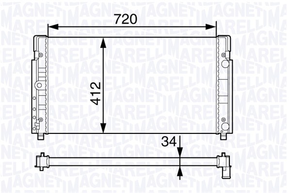 MAGNETI MARELLI Vízhűtő BM1442_MM