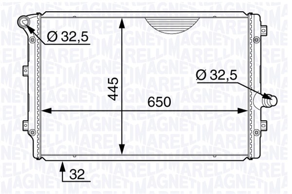 MAGNETI MARELLI Vízhűtő BM1444_MM