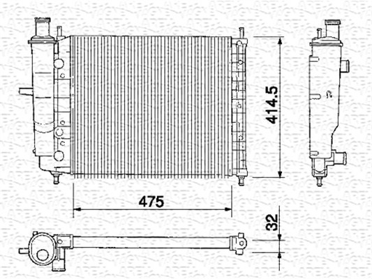 MAGNETI MARELLI Vízhűtő BM151_MM