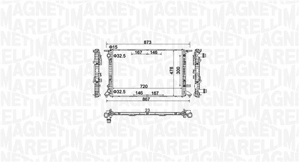 MAGNETI MARELLI Vízhűtő BM1521_MM