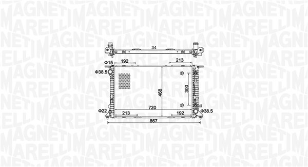 MAGNETI MARELLI Vízhűtő BM1618_MM