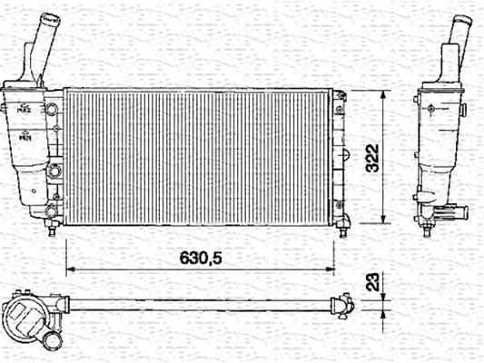 MAGNETI MARELLI Vízhűtő BM161_MM