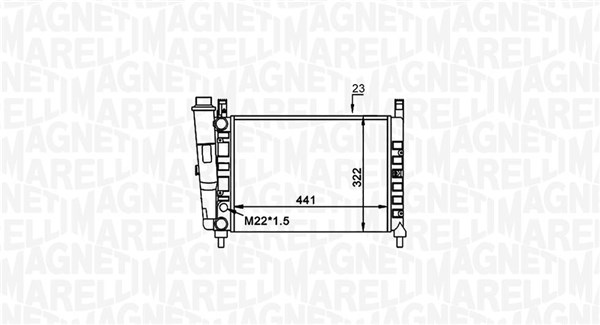 MAGNETI MARELLI Vízhűtő BM1623_MM