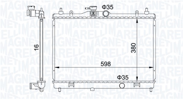 MAGNETI MARELLI Vízhűtő BM1683_MM