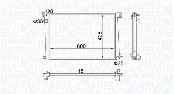 MAGNETI MARELLI Vízhűtő BM1686_MM