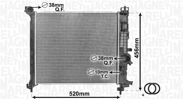 MAGNETI MARELLI Vízhűtő BM1688_MM