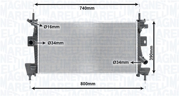 MAGNETI MARELLI Vízhűtő BM1702_MM