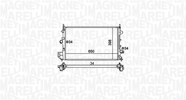 MAGNETI MARELLI Vízhűtő BM1737_MM