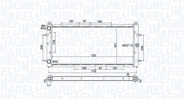 MAGNETI MARELLI Vízhűtő BM1746_MM