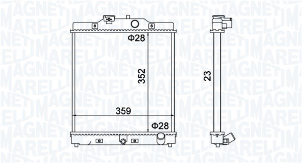 MAGNETI MARELLI Vízhűtő BM1751_MM