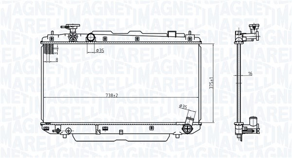 MAGNETI MARELLI Vízhűtő BM1765_MM