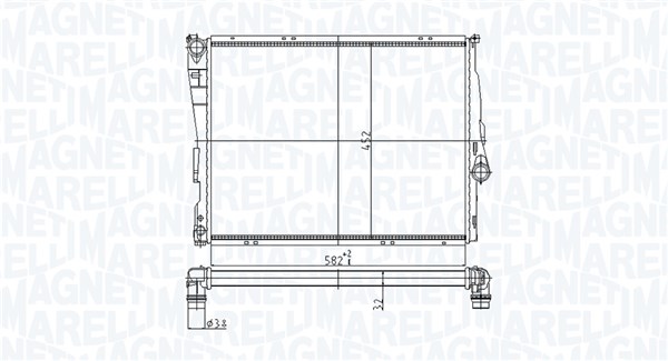 MAGNETI MARELLI Vízhűtő BM1768_MM