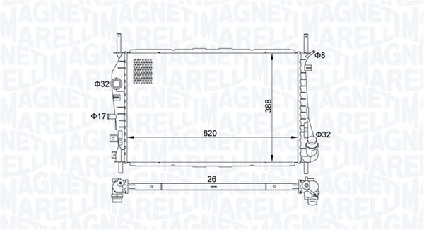 MAGNETI MARELLI Vízhűtő BM1776_MM