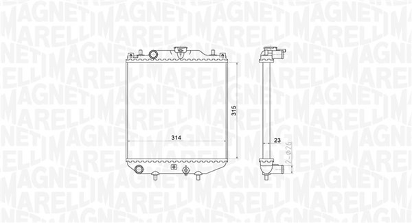 MAGNETI MARELLI Vízhűtő BM1803_MM