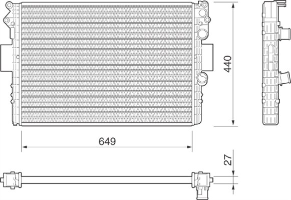 MAGNETI MARELLI Vízhűtő BM183_MM