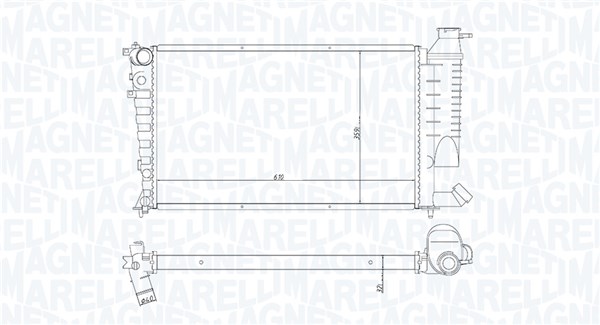 MAGNETI MARELLI Vízhűtő BM1884_MM