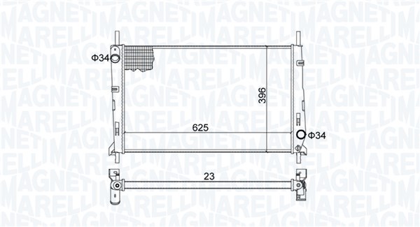 MAGNETI MARELLI Vízhűtő BM1893_MM