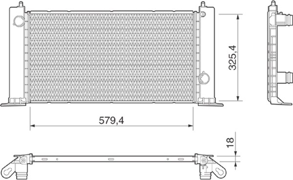 MAGNETI MARELLI Vízhűtő BM189_MM