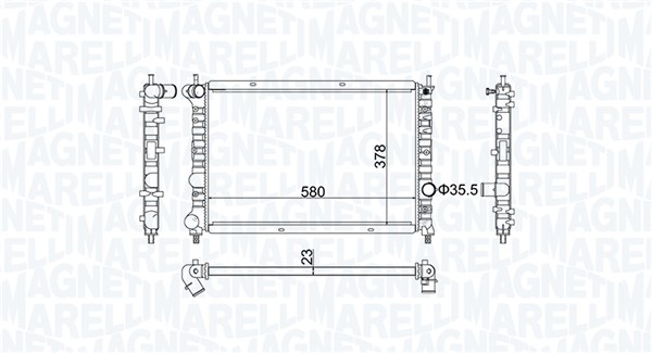 MAGNETI MARELLI Vízhűtő BM1921_MM