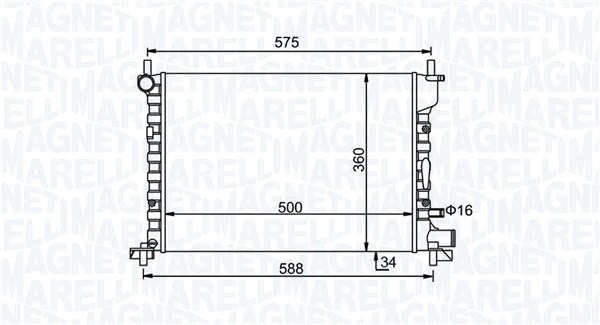 MAGNETI MARELLI Vízhűtő BM1933_MM