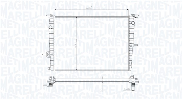 MAGNETI MARELLI Vízhűtő BM1993_MM