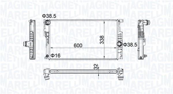 MAGNETI MARELLI Vízhűtő BM2022_MM