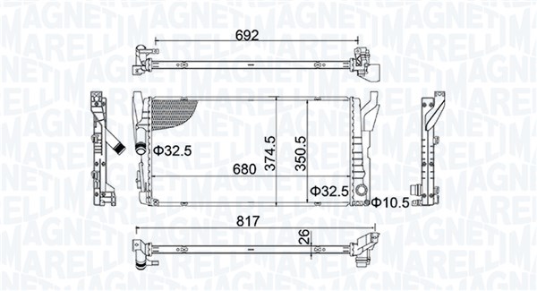 MAGNETI MARELLI Vízhűtő BM2028_MM