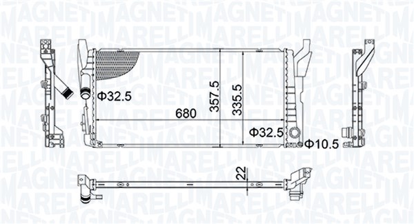 MAGNETI MARELLI Vízhűtő BM2029_MM