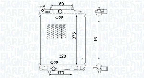 MAGNETI MARELLI Vízhűtő BM2031_MM