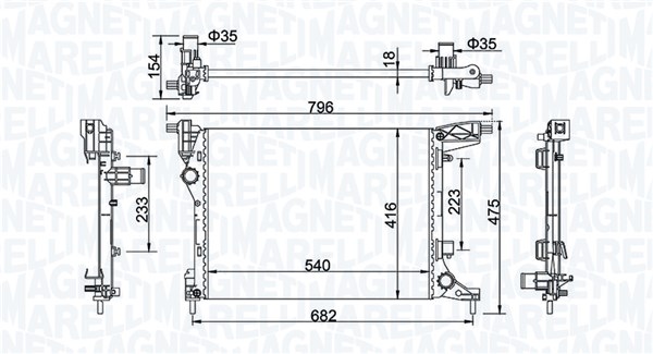 MAGNETI MARELLI Vízhűtő BM2033_MM