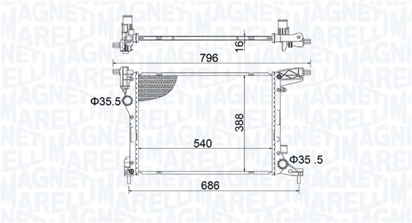 MAGNETI MARELLI Vízhűtő BM2037_MM