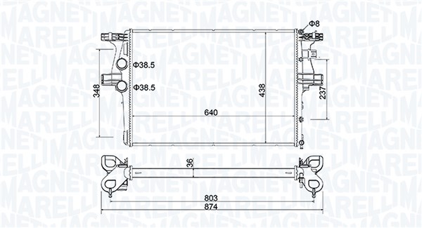 MAGNETI MARELLI Vízhűtő BM2046_MM