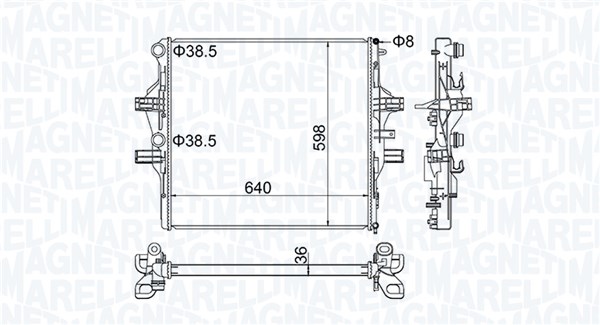 MAGNETI MARELLI Vízhűtő BM2047_MM