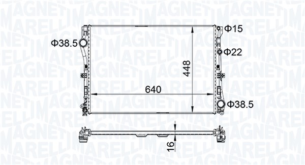 MAGNETI MARELLI Vízhűtő BM2054_MM