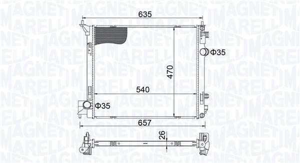 MAGNETI MARELLI Vízhűtő BM2058_MM