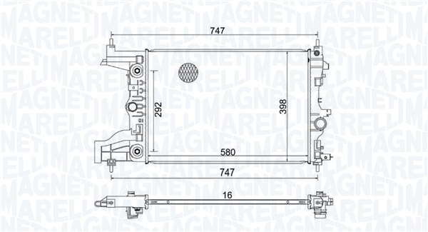 MAGNETI MARELLI Vízhűtő BM2061_MM