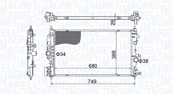 MAGNETI MARELLI Vízhűtő BM2063_MM