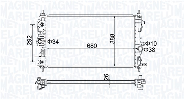 MAGNETI MARELLI Vízhűtő BM2064_MM