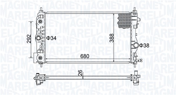 MAGNETI MARELLI Vízhűtő BM2066_MM