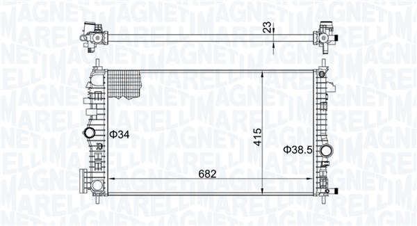 MAGNETI MARELLI Vízhűtő BM2071_MM