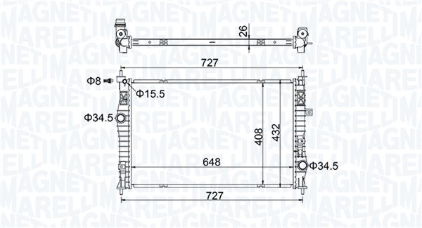 MAGNETI MARELLI Vízhűtő BM2072_MM