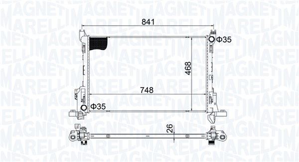 MAGNETI MARELLI Vízhűtő BM2077_MM