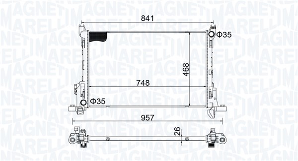 MAGNETI MARELLI Vízhűtő BM2078_MM