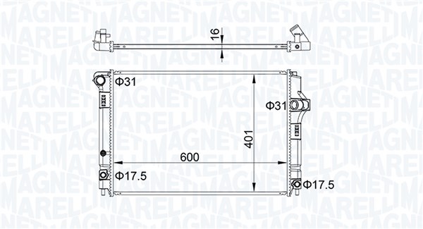 MAGNETI MARELLI Vízhűtő BM2083_MM