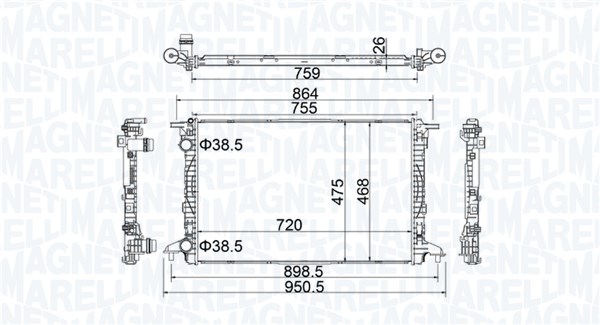 MAGNETI MARELLI Vízhűtő BM2089_MM