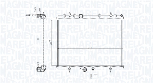 MAGNETI MARELLI Vízhűtő BM2096_MM