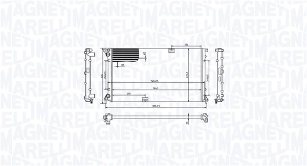 MAGNETI MARELLI Vízhűtő BM2134_MM